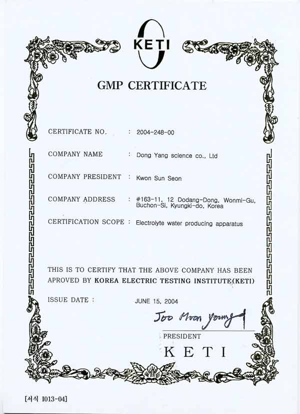 GMP certificate AlkaViva